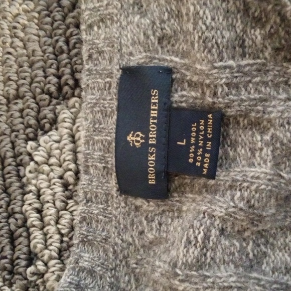 Brooks Brothers Light Gray Crewneck Sweater Wool Blend Long Sleeve Womens Large - Picture 4 of 9